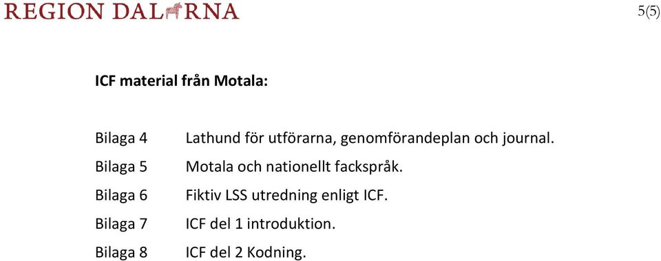 och journal. Motala och nationellt fackspråk.