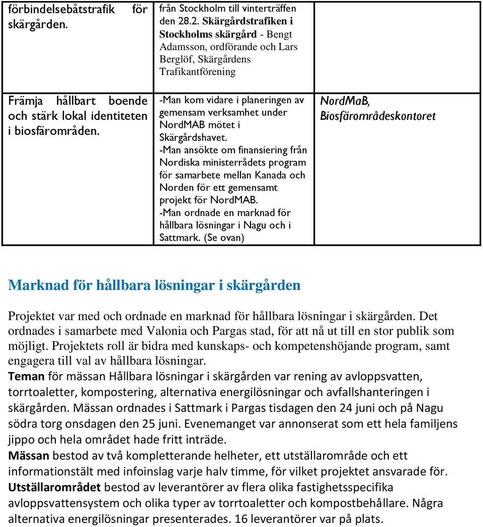 -Man kom vidare i planeringen av gemensam verksamhet under NordMAB mötet i Skärgårdshavet.