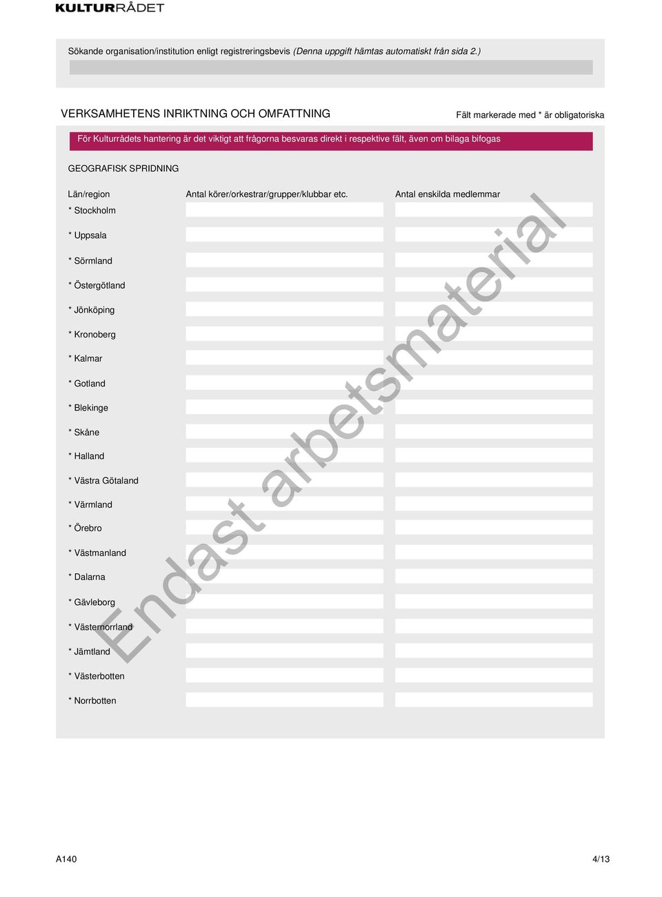 Antal enskilda medlemmar * Stockholm * Uppsala * Sörmland * Östergötland * Jönköping * Kronoberg *