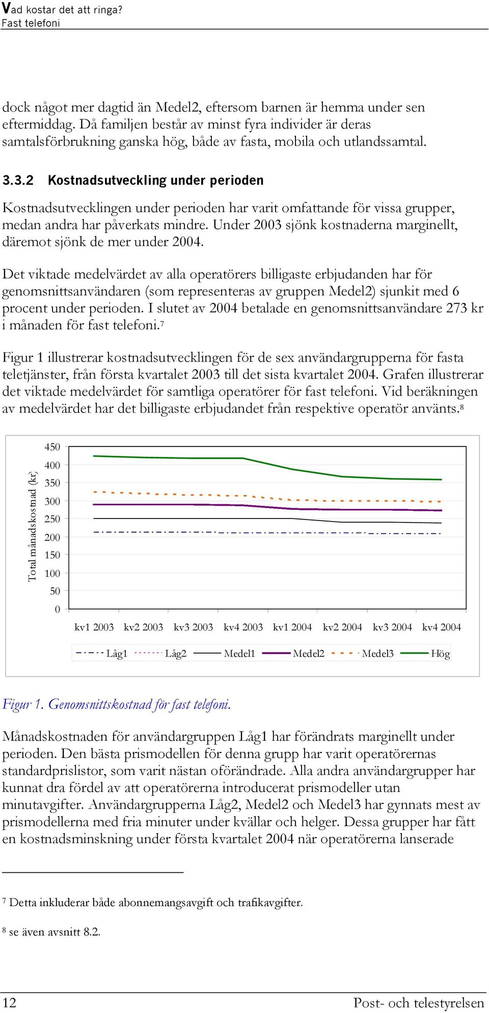 3.2 Kostnadsutveckling under perioden Kostnadsutvecklingen under perioden har varit omfattande för vissa grupper, medan andra har påverkats mindre.