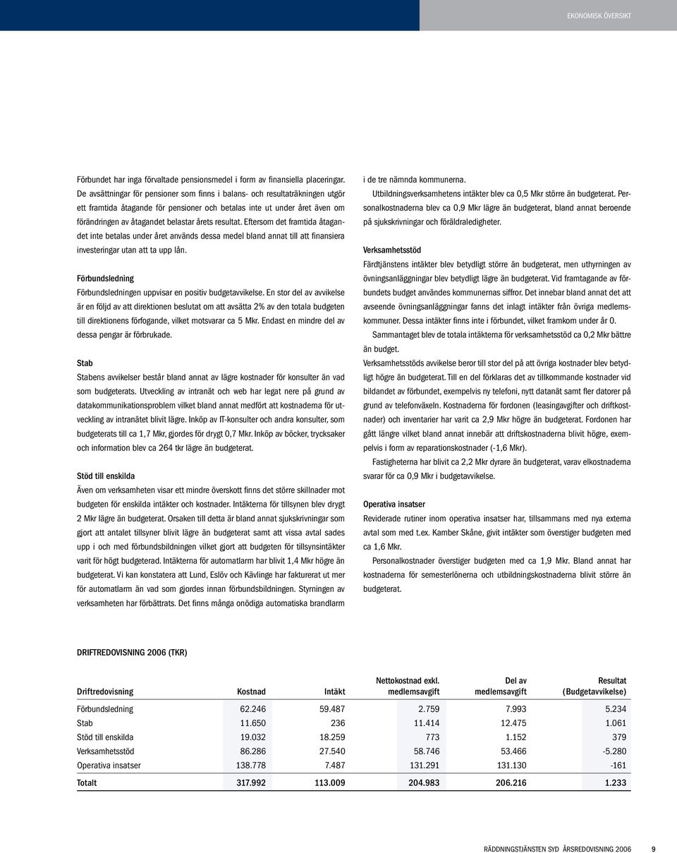 resultat. Eftersom det framtida åtagandet inte betalas under året används dessa medel bland annat till att finansiera investeringar utan att ta upp lån.