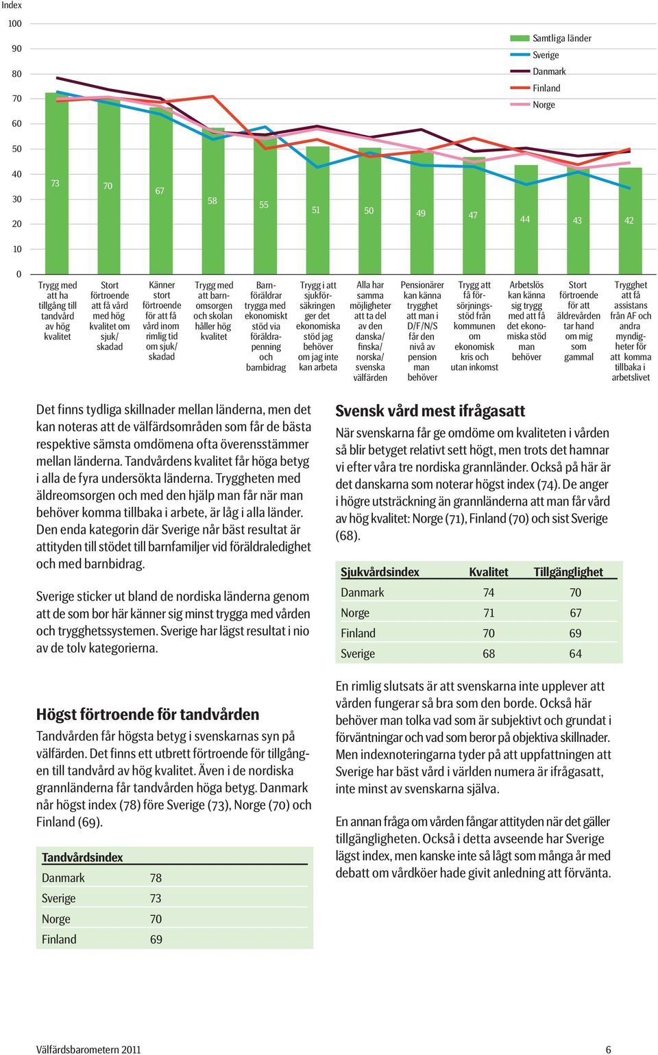 via föräldrapenning och barnbidrag Trygg i att sjukförsäkringen ger det ekonomiska stöd jag behöver om jag inte kan arbeta Alla har samma möjligheter att ta del av den danska/ finska/ norska/ svenska