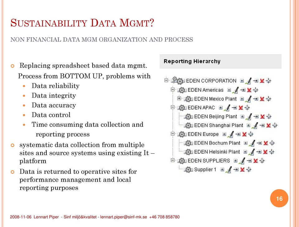 data collection and reporting process systematic data collection from multiple sites and source systems using