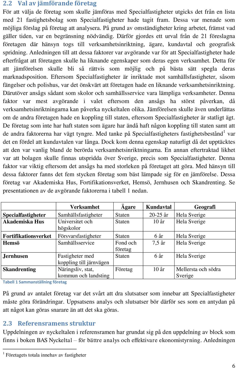 Därför gjordes ett urval från de 21 föreslagna företagen där hänsyn togs till verksamhetsinriktning, ägare, kundavtal och geografisk spridning.