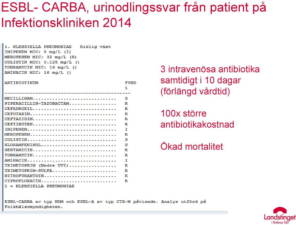 antibiotika samtidigt i 10 dagar (förlängd