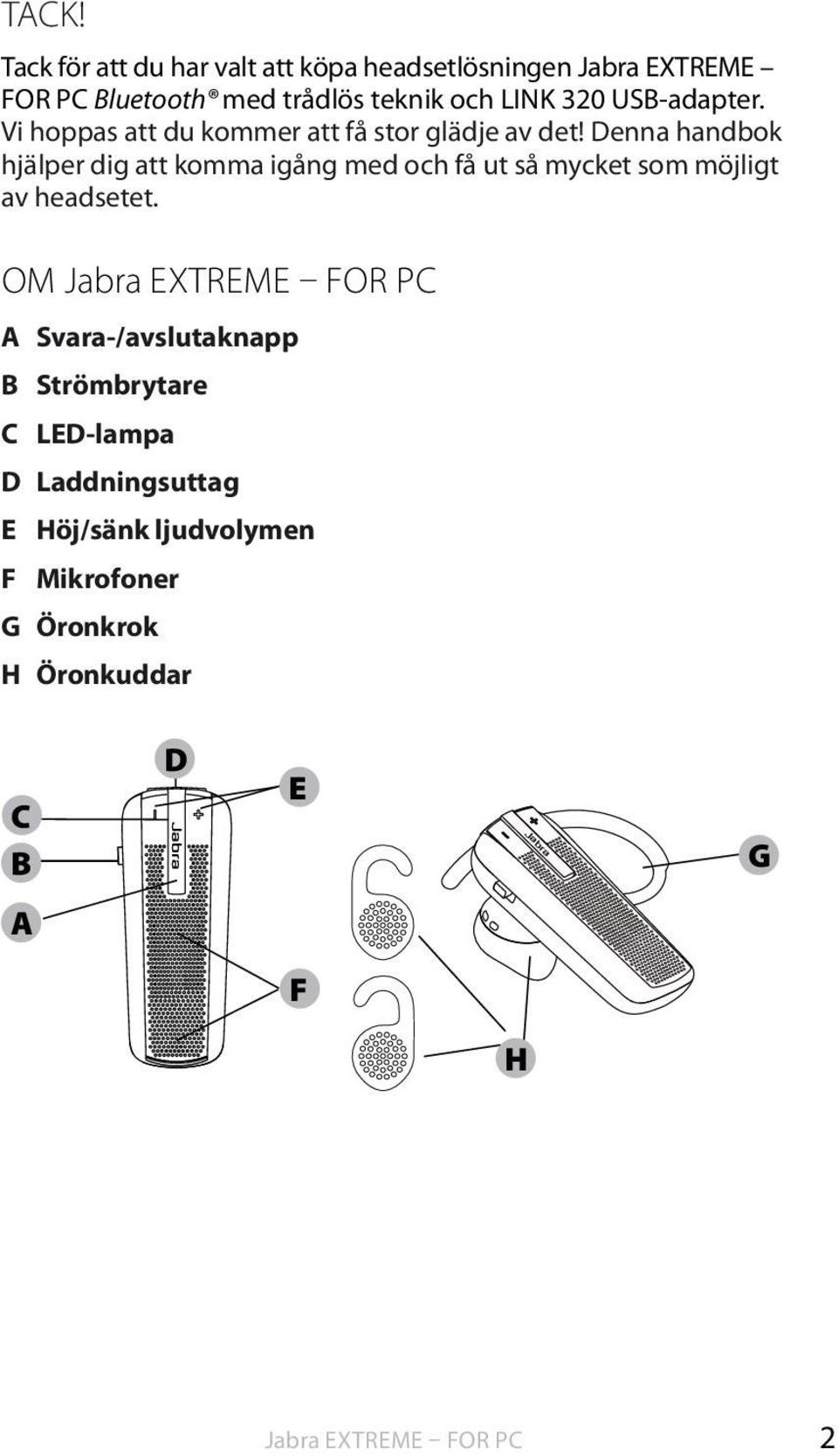 Denna handbok hjälper dig att komma igång med och få ut så mycket som möjligt av headsetet.