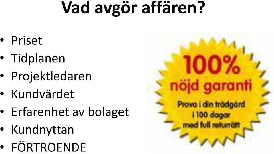 Projektledaren Kundvärdet