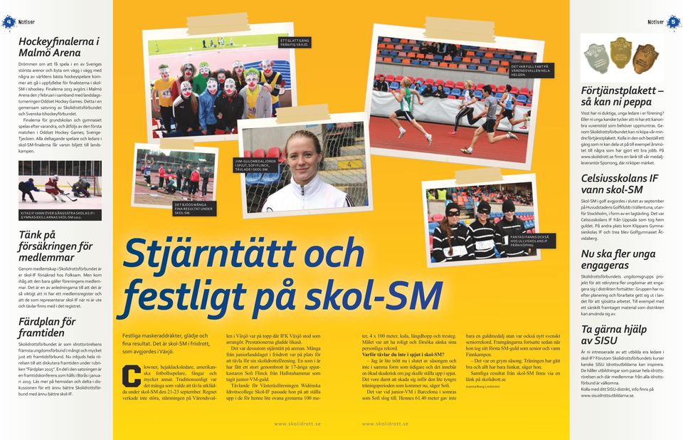 Finalerna 2013 avgörs i Malmö Arena den 7 februari i samband med landslagsturneringen Oddset Hockey Games. Detta i en gemensam satsning av Skolidrottsförbundet och Svenska Ishockeyförbundet.