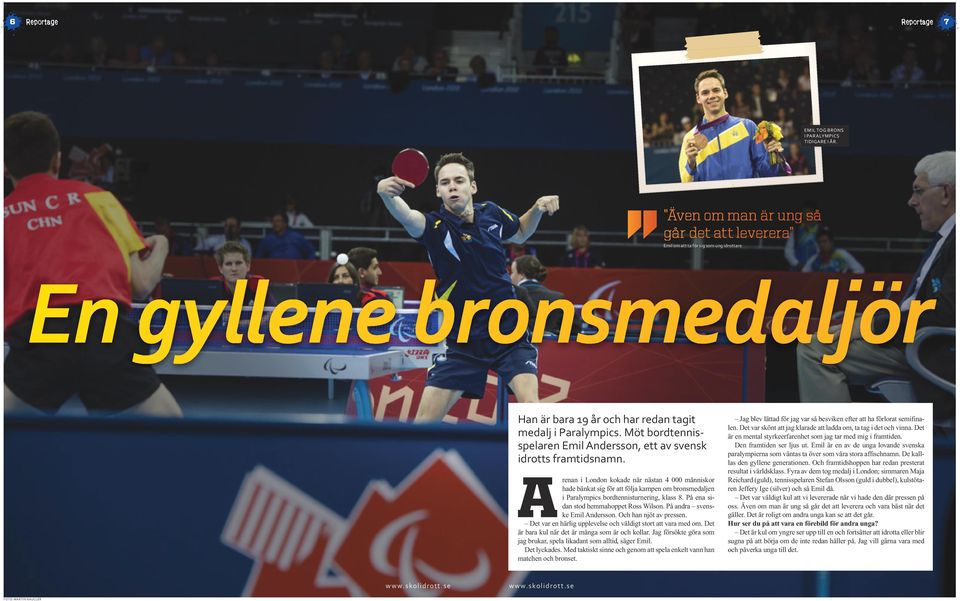 Möt bordtennisspelaren Emil Andersson, ett av svensk idrotts framtidsnamn.