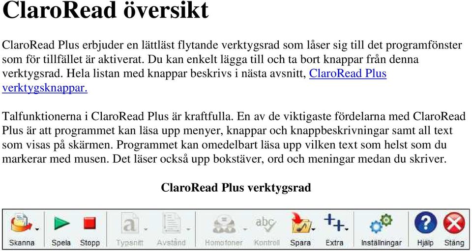 Talfunktionerna i ClaroRead Plus är kraftfulla.