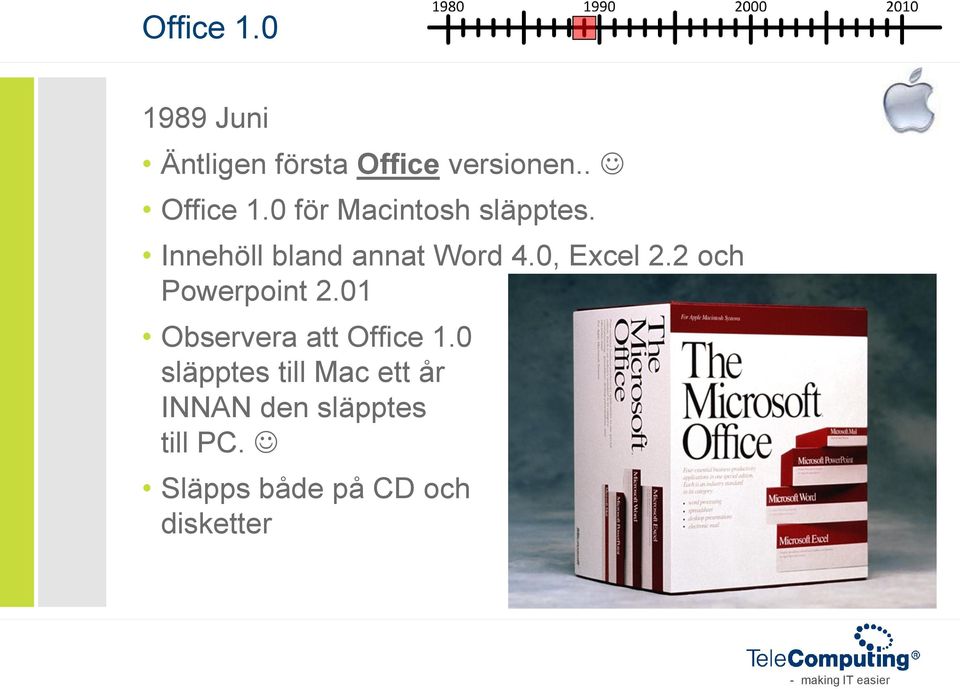 2 och Powerpoint 2.01 Observera att Office 1.