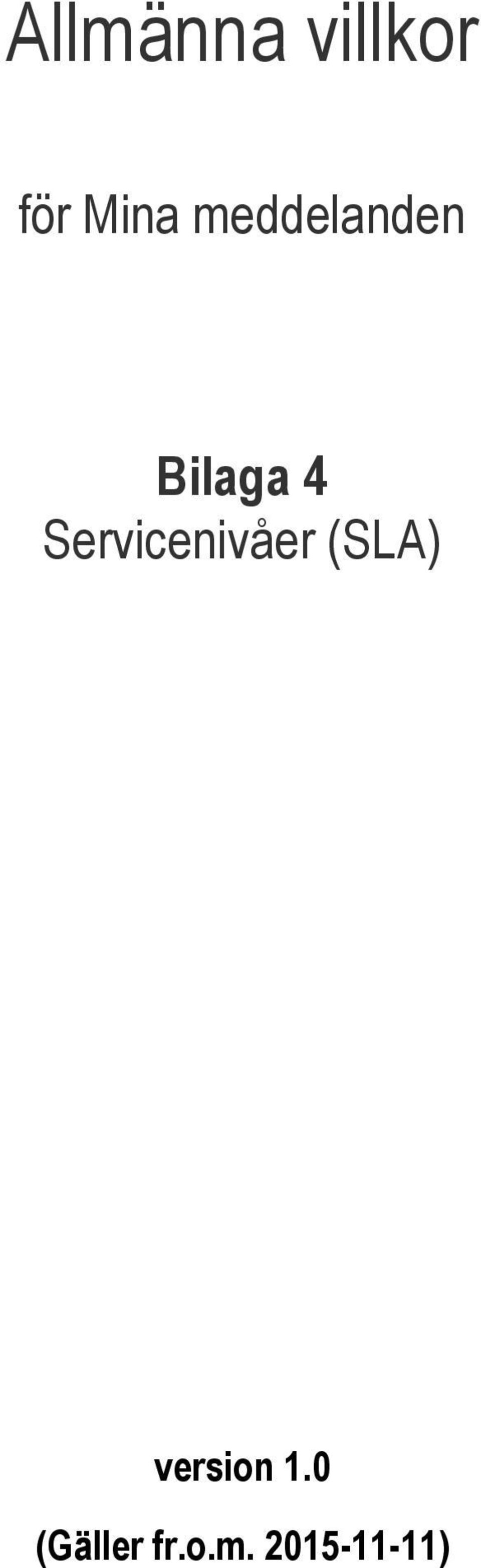 Servicenivåer (SLA)