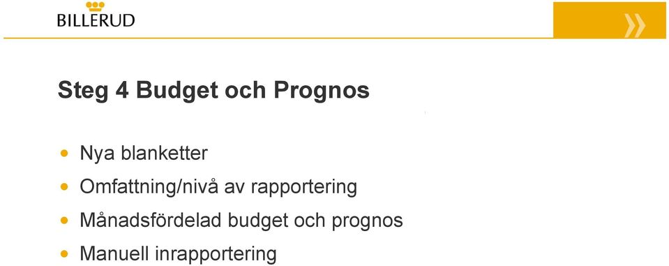 rapportering Månadsfördelad