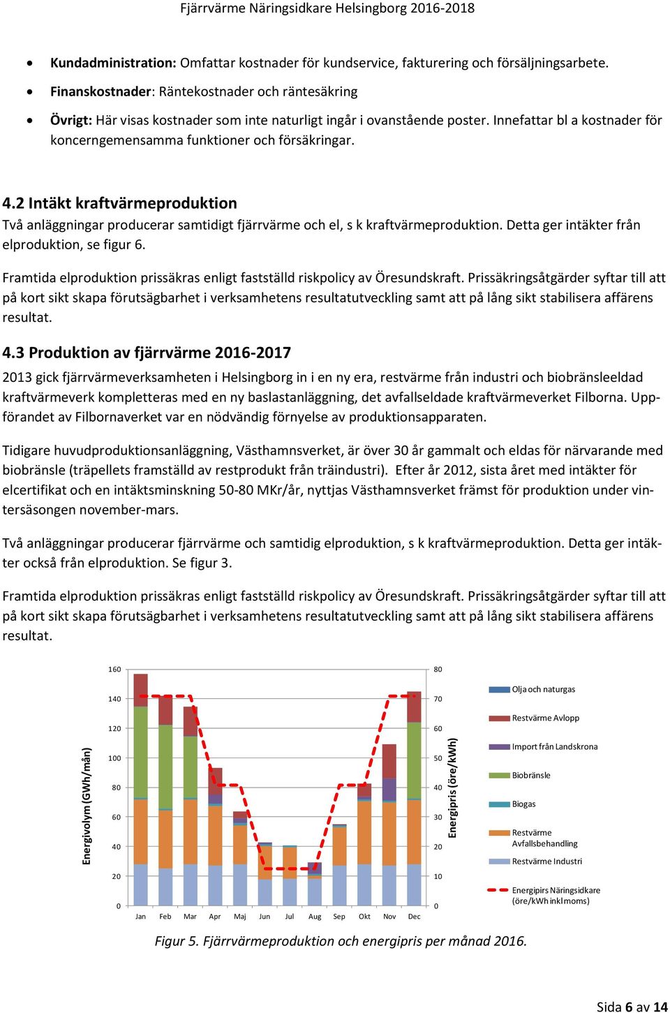 4.2 Intäkt kraftvärmeproduktion Två anläggningar producerar samtidigt fjärrvärme och el, s k kraftvärmeproduktion. Detta ger intäkter från elproduktion, se figur 6.