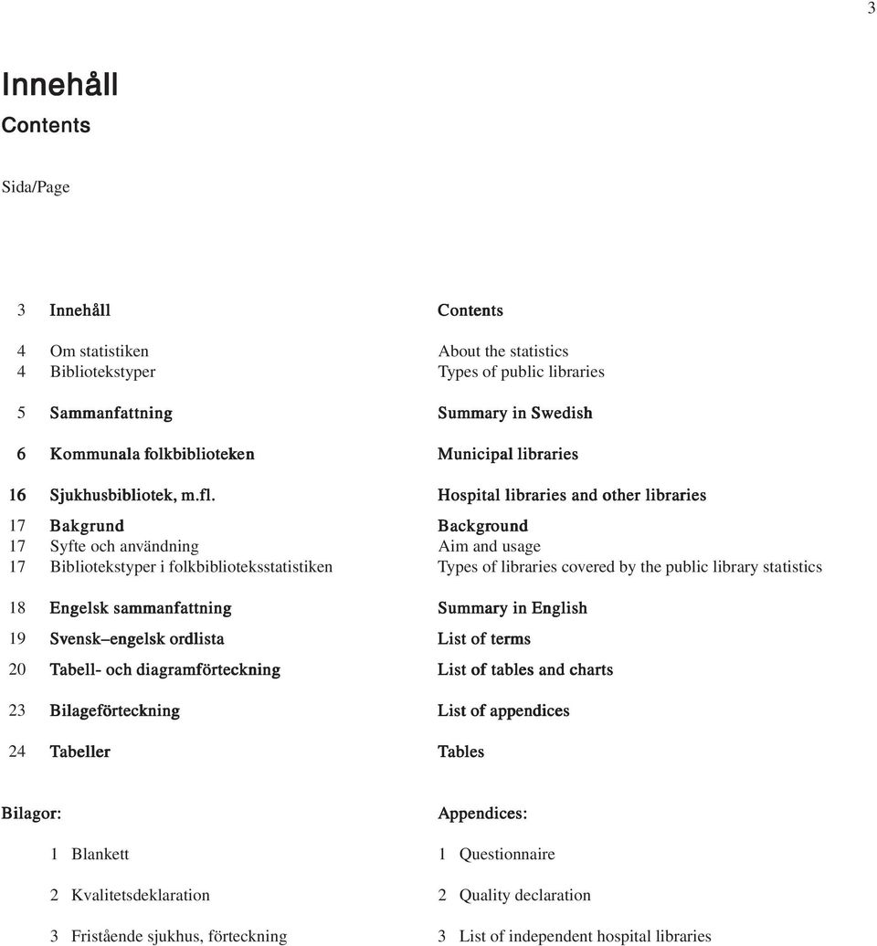 Hospital libraries and other libraries 17 Bakgrund Background 17 Syfte och användning Aim and usage 17 Bibliotekstyper i folkbiblioteksstatistiken Types of libraries covered by the public library