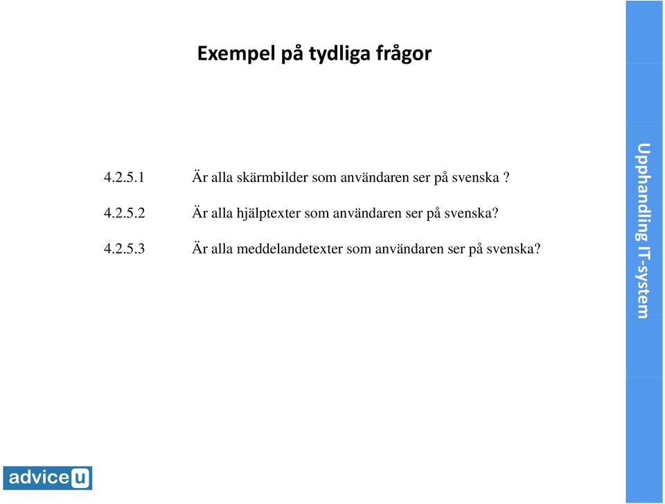 2 Är alla hjälptexter sm användaren ser på svenska? 4253