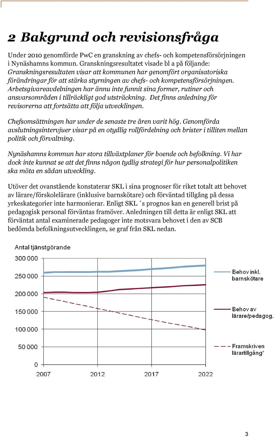 Arbetsgivareavdelningen har ännu inte funnit sina former, rutiner och ansvarsområden i tillräckligt god utsträckning. Det finns anledning för revisorerna att fortsätta att följa utvecklingen.