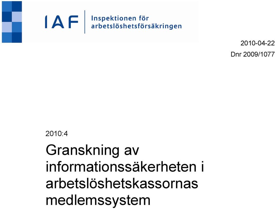 informationssäkerheten i