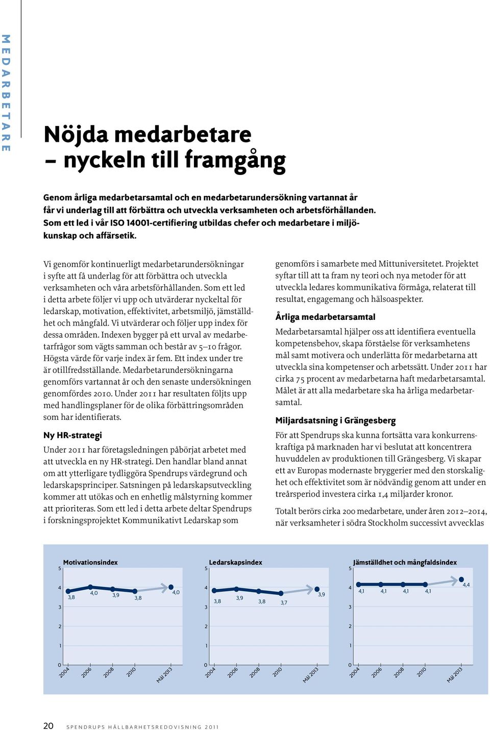 Vi genomför kontinuerligt medarbetarundersökningar i syfte att få underlag för att förbättra och utveckla verksamheten och våra arbetsförhållanden.