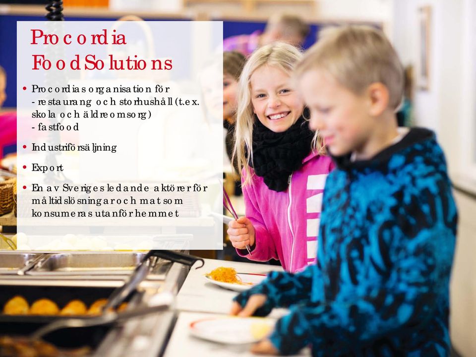 skola och äldreomsorg) - fastfood Industriförsäljning