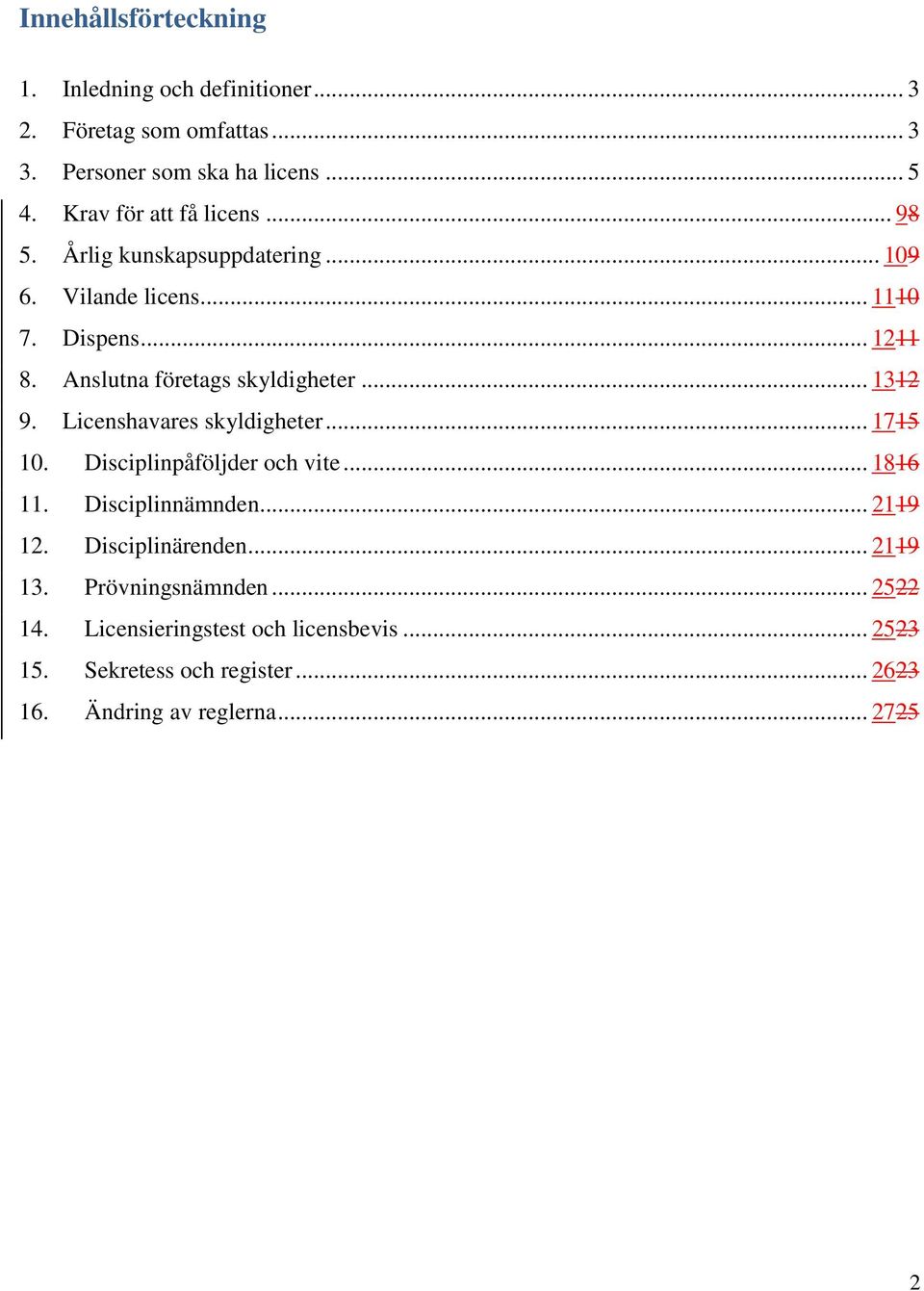 Anslutna företags skyldigheter... 1312 9. Licenshavares skyldigheter... 1715 10. Disciplinpåföljder och vite... 1816 11. Disciplinnämnden.