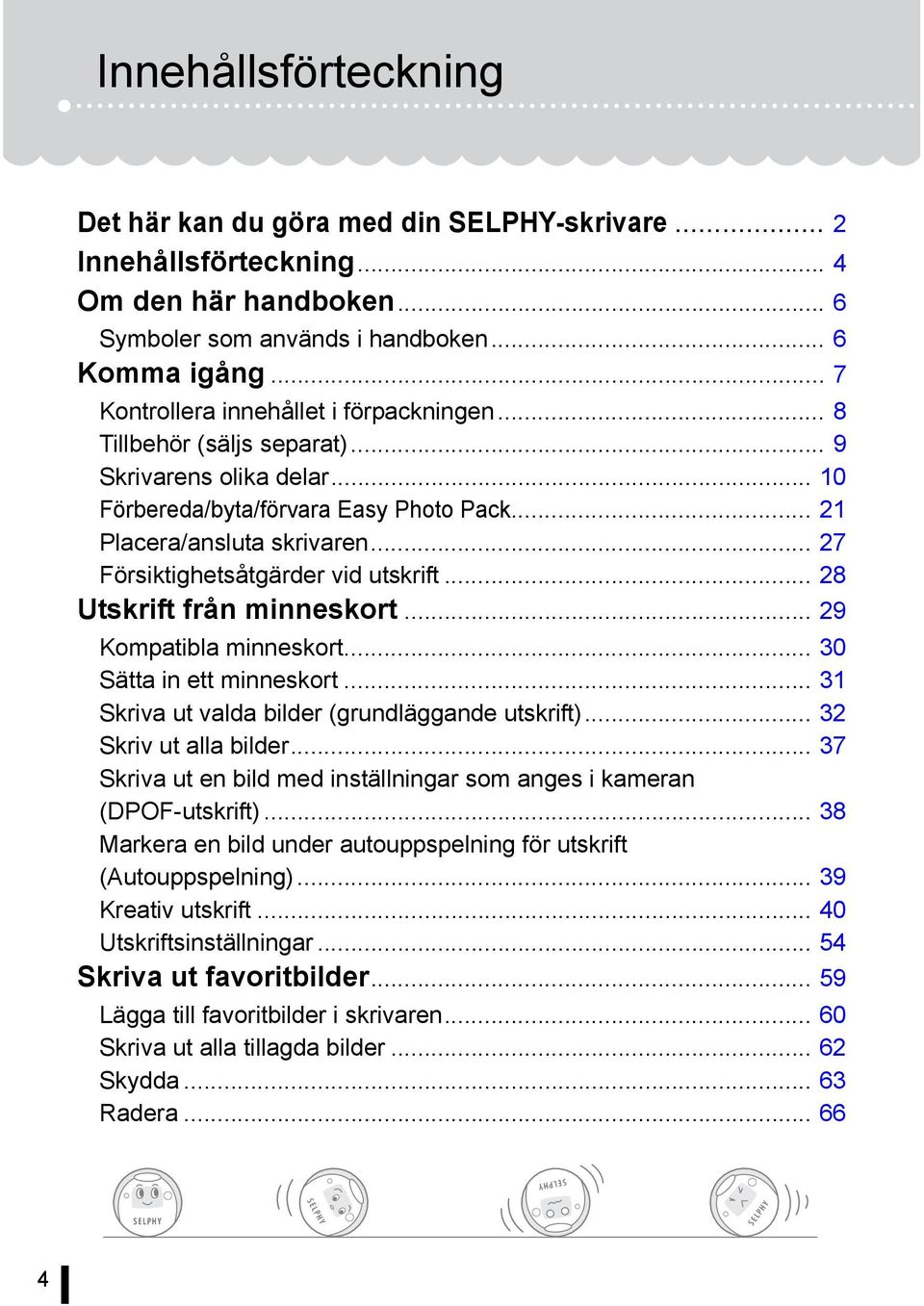 .. 27 Försiktighetsåtgärder vid utskrift... 28 Utskrift från minneskort... 29 Kompatibla minneskort... 30 Sätta in ett minneskort... 31 Skriva ut valda bilder (grundläggande utskrift).