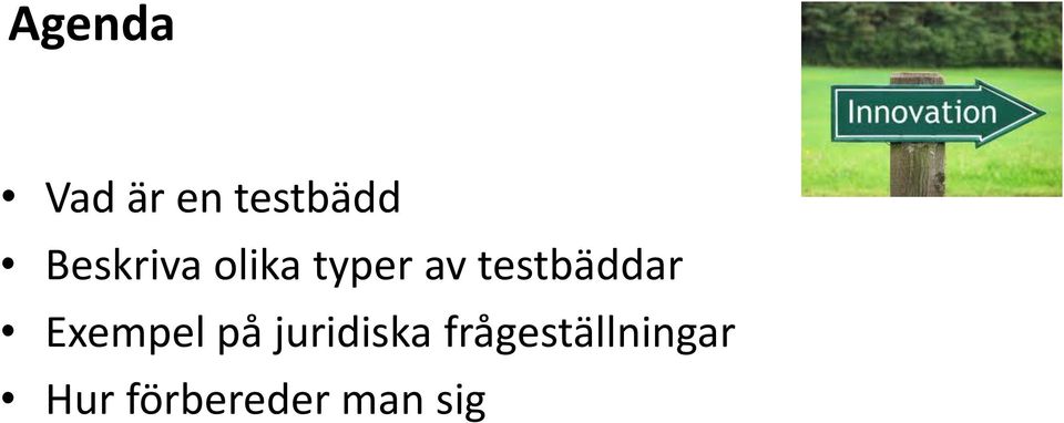 testbäddar Exempel på