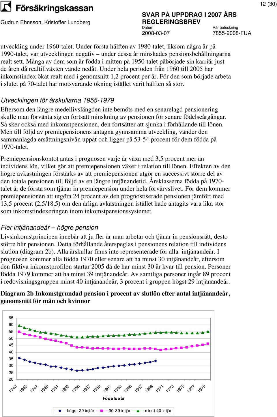 Under hela perioden från 1960 till 2005 har inkomstindex ökat realt med i genomsnitt 1,2 procent per år.