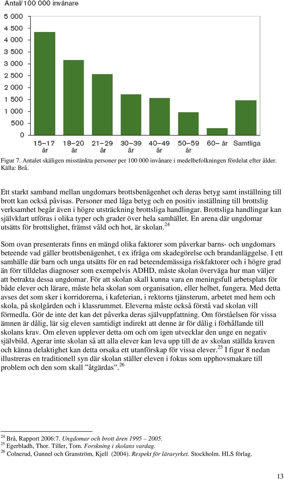 Personer med låga betyg och en positiv inställning till brottslig verksamhet begår även i högre utsträckning brottsliga handlingar.