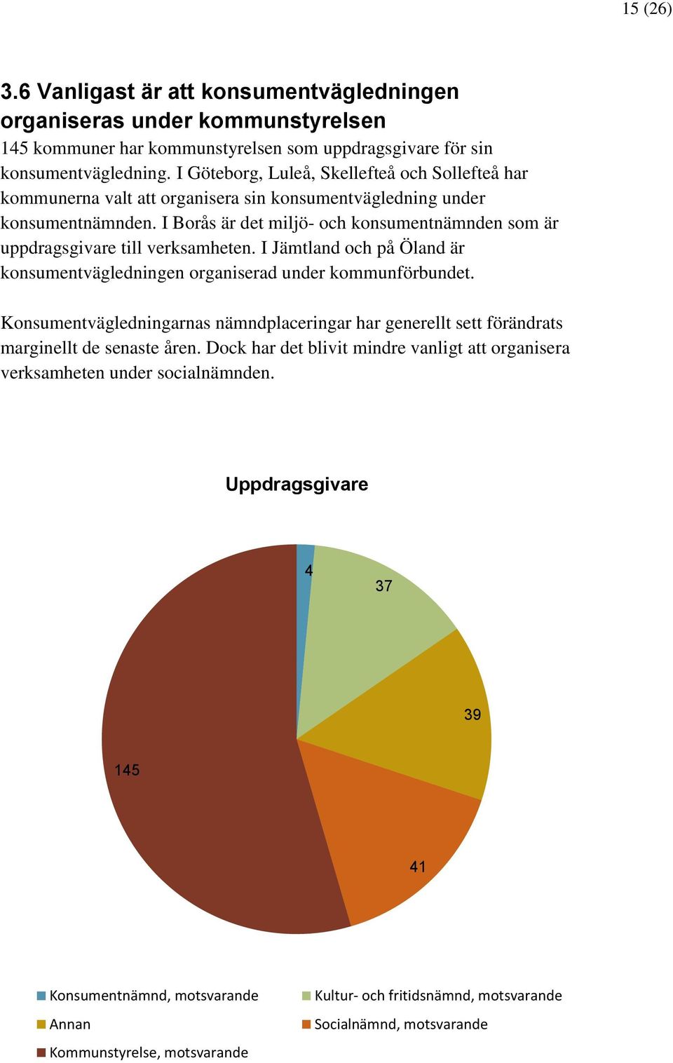 I Borås är det miljö- och konsumentnämnden som är uppdragsgivare till verksamheten. I Jämtland och på Öland är konsumentvägledningen organiserad under kommunförbundet.