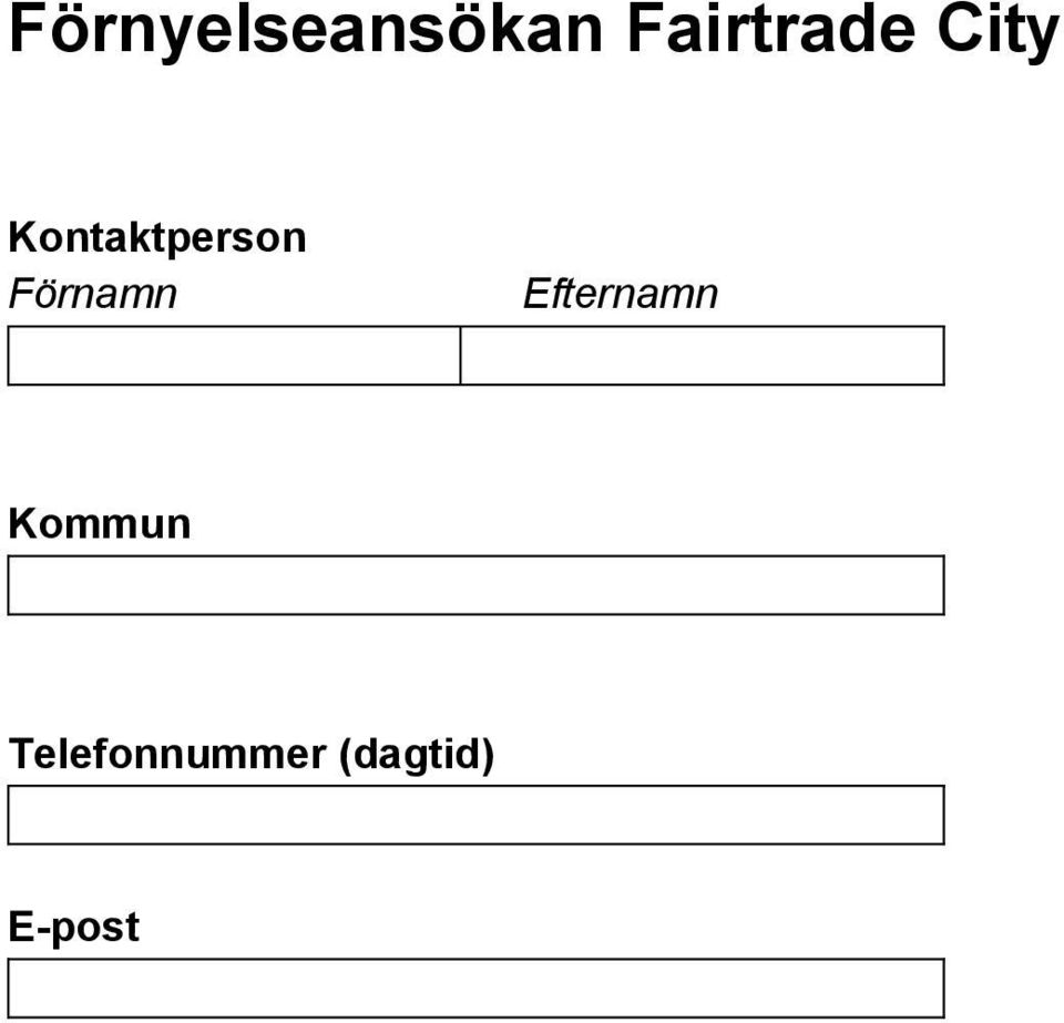 Kontaktperson Förnamn