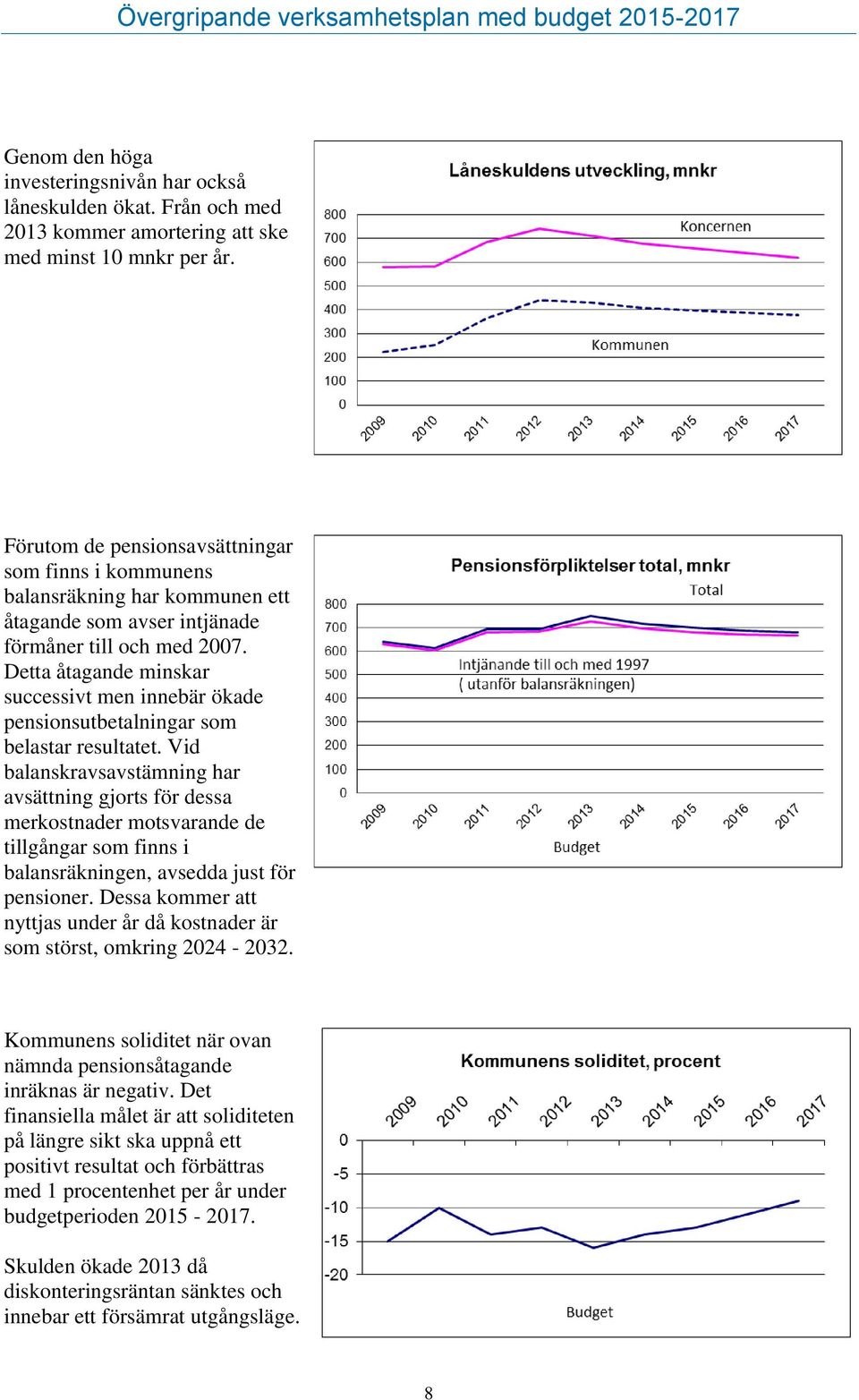 Detta åtagande minskar successivt men innebär ökade pensionsutbetalningar som belastar resultatet.