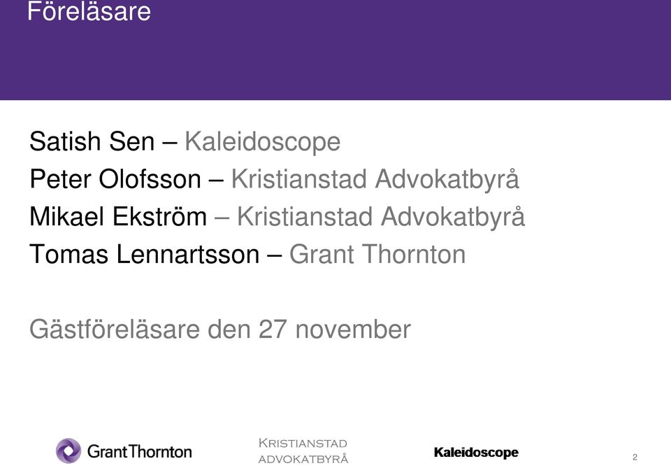 Ekström Kristianstad Advokatbyrå Tomas