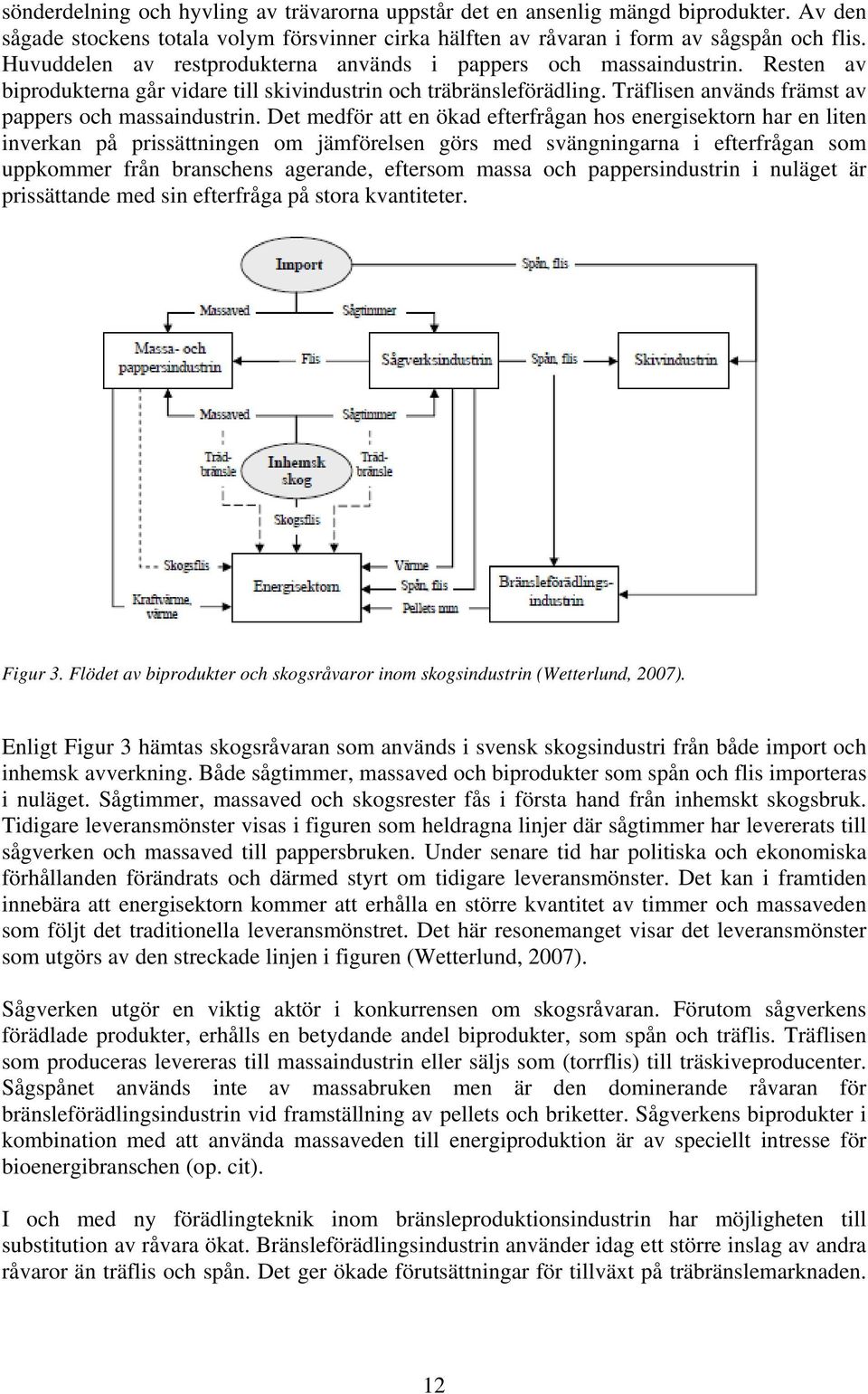 Träflisen används främst av pappers och massaindustrin.