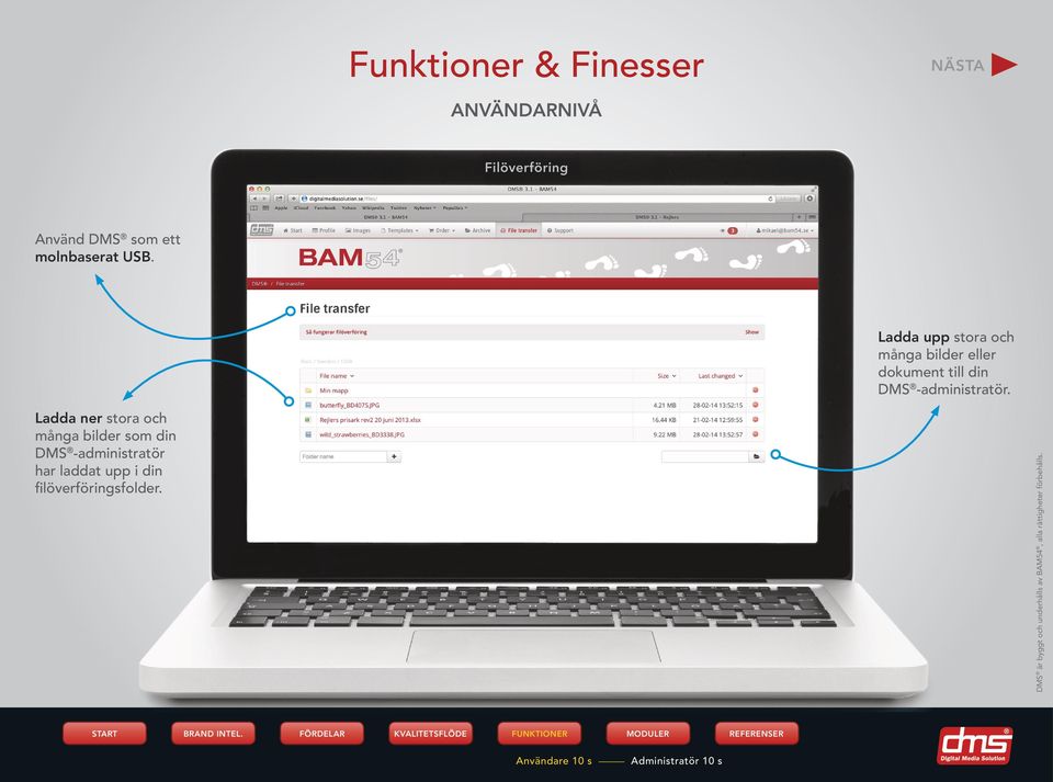 Ladda upp stora och många bilder eller dokument till din DMS