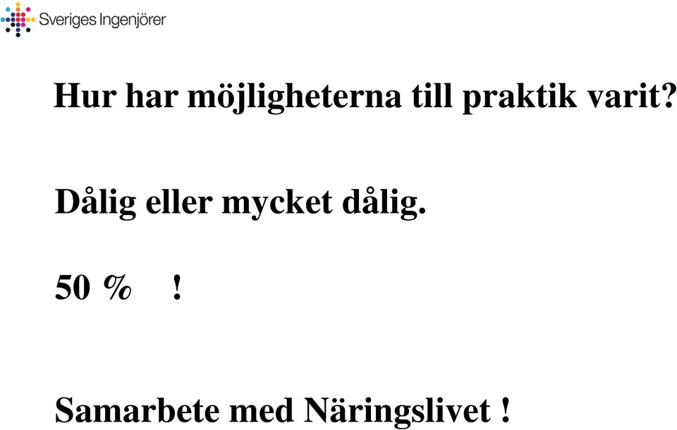 Dålig eller mycket dålig.
