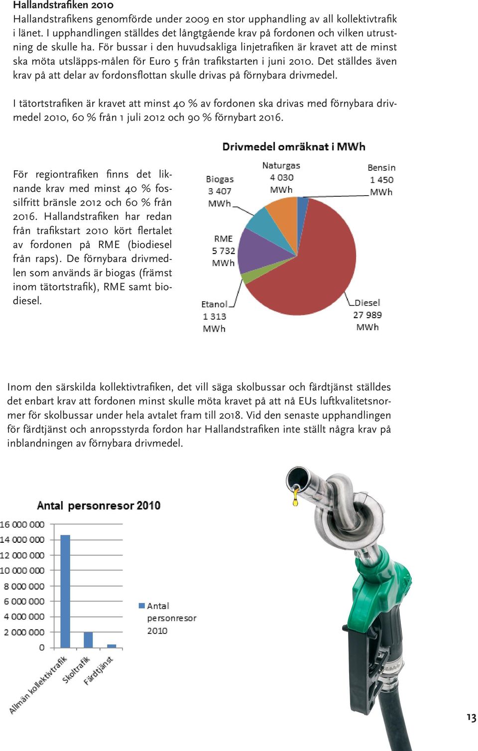 För bussar i den huvudsakliga linjetrafiken är kravet att de minst ska möta utsläpps-målen för Euro 5 från trafikstarten i juni 2010.