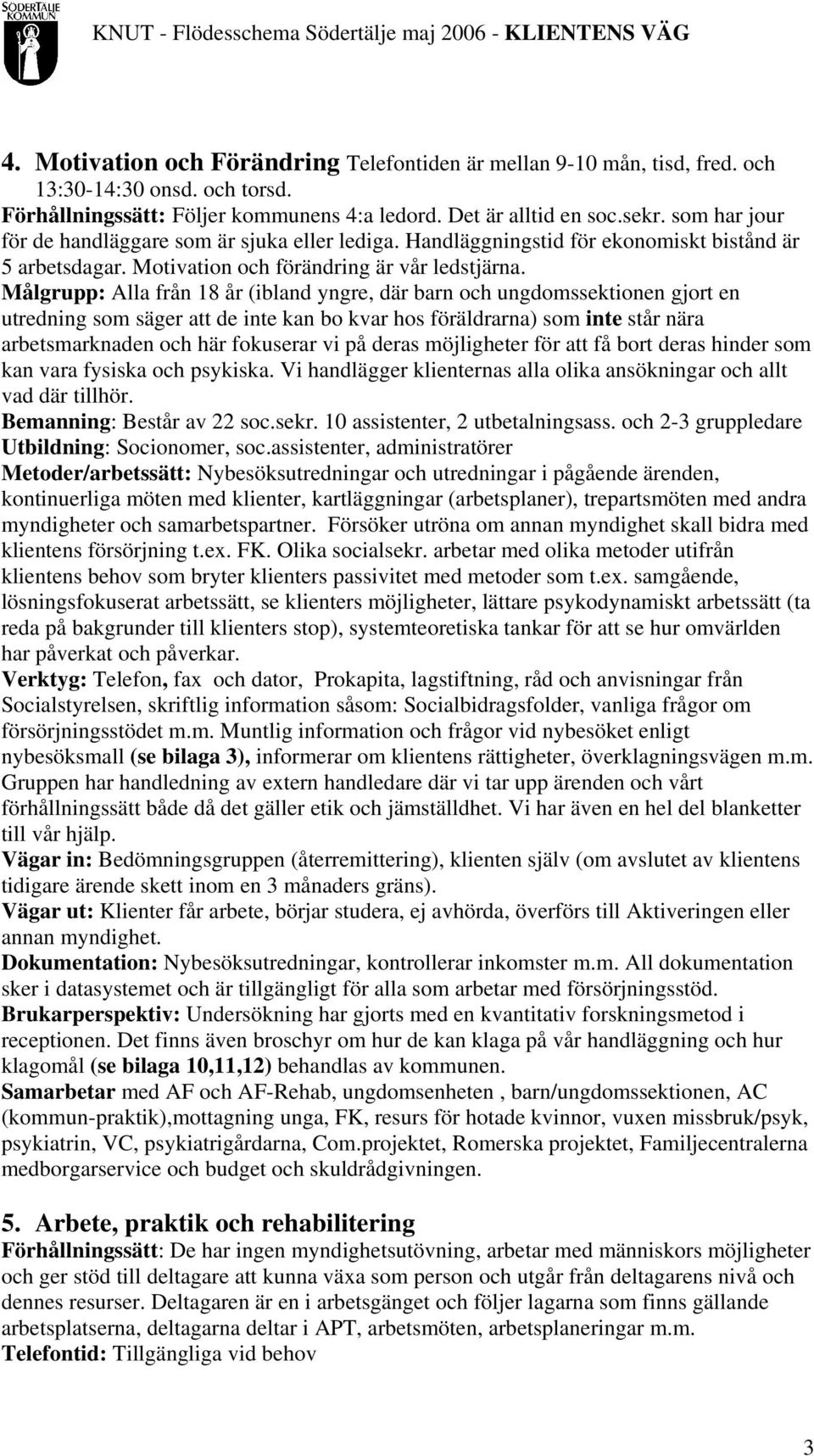 Målgrupp: Alla från 18 år (ibland yngre, där barn och ungdomssektionen gjort en utredning som säger att de inte kan bo kvar hos föräldrarna) som inte står nära arbetsmarknaden och här fokuserar vi på