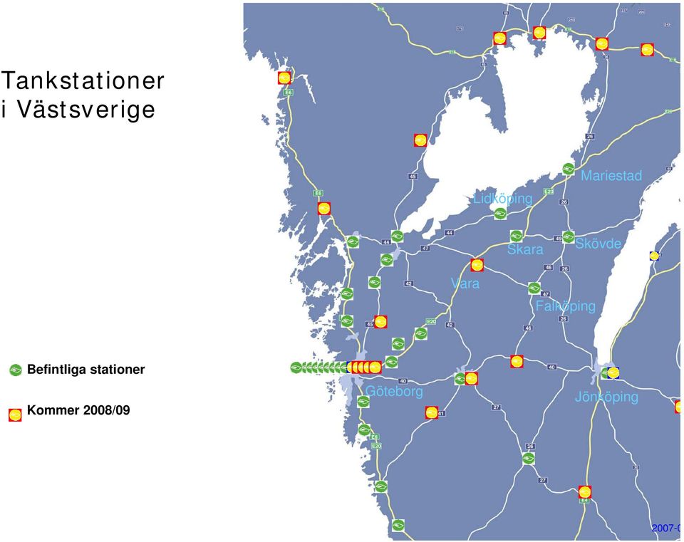 Vara Falköping Befintliga stationer