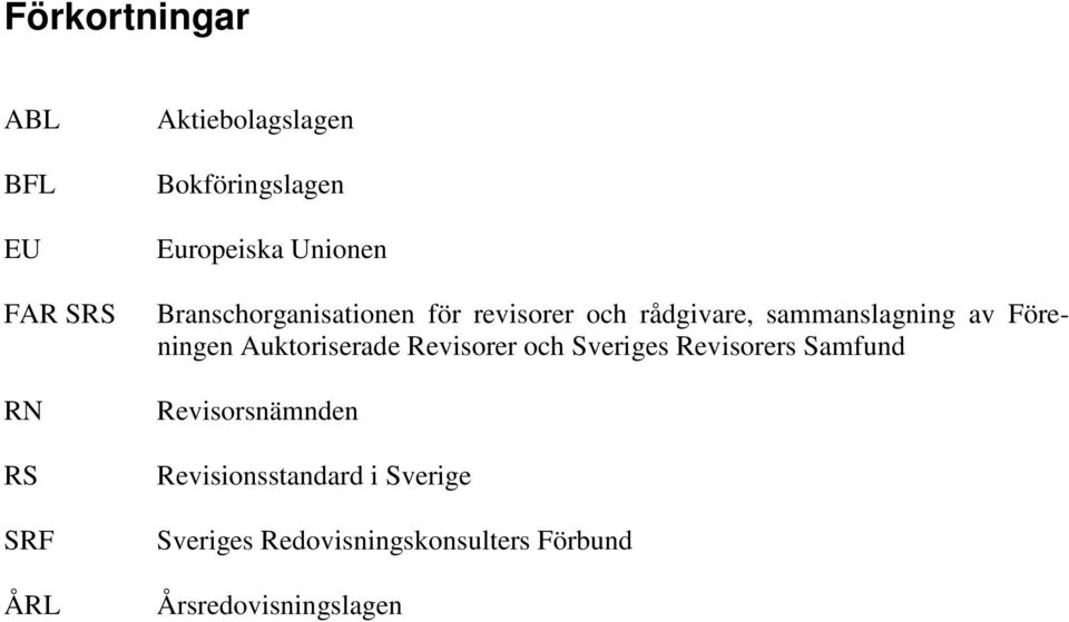 av Föreningen Auktoriserade Revisorer och Sveriges Revisorers Samfund