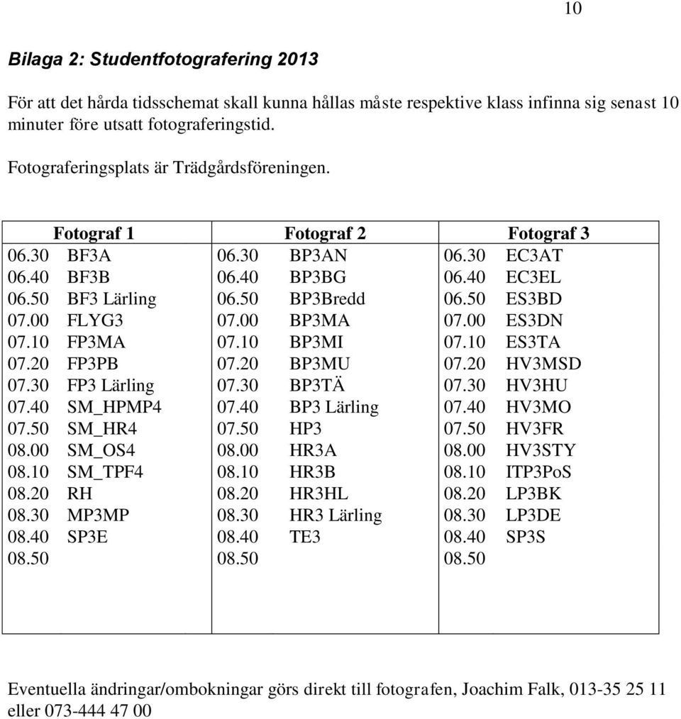 00 FLYG3 07.00 BP3MA 07.00 ES3DN 07.10 FP3MA 07.10 BP3MI 07.10 ES3TA 07.20 FP3PB 07.20 BP3MU 07.20 HV3MSD 07.30 FP3 Lärling 07.30 BP3TÄ 07.30 HV3HU 07.40 SM_HPMP4 07.40 BP3 Lärling 07.40 HV3MO 07.