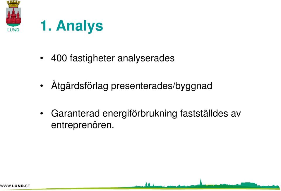 presenterades/byggnad Garanterad