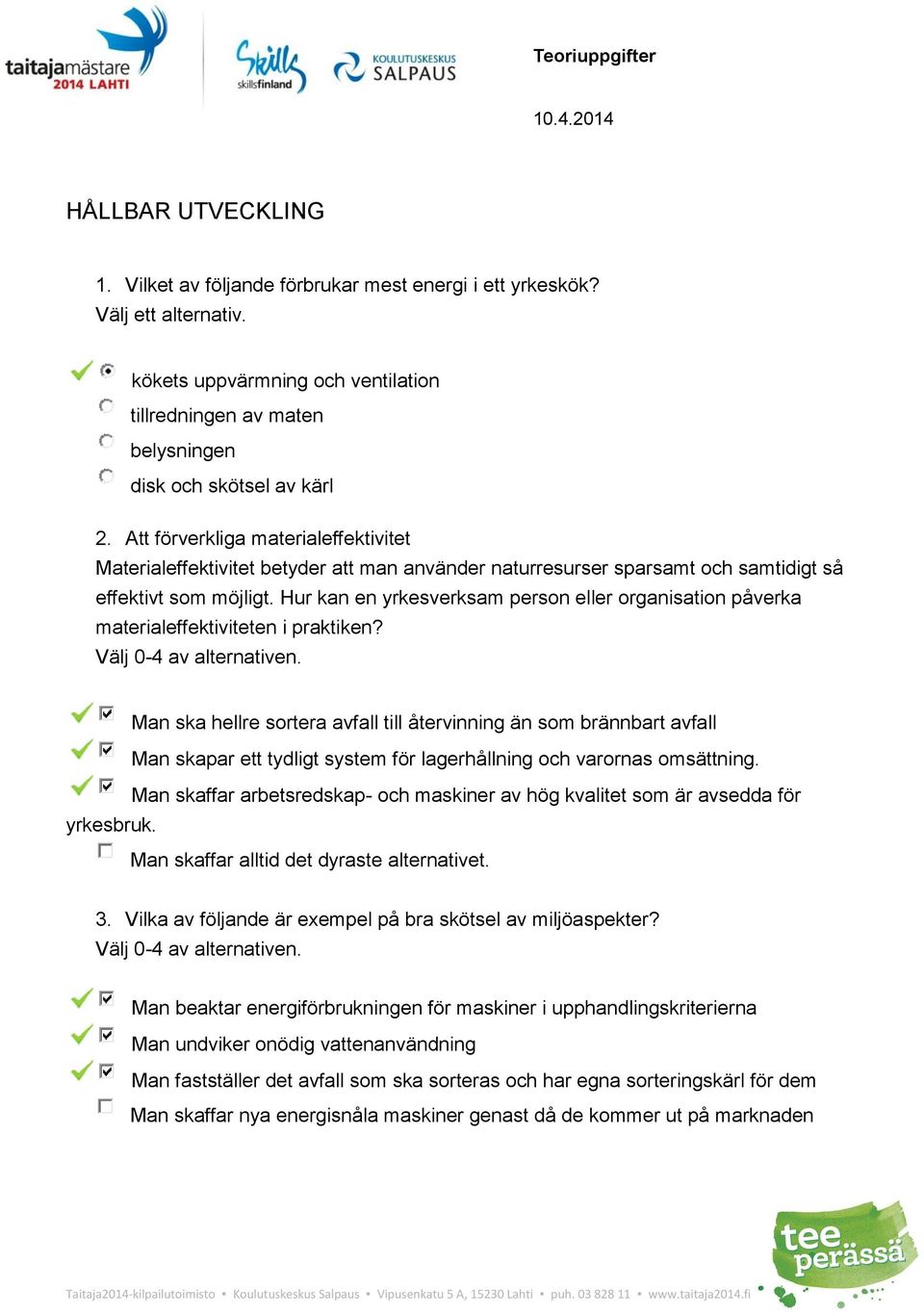 Hur kan en yrkesverksam person eller organisation påverka materialeffektiviteten i praktiken?