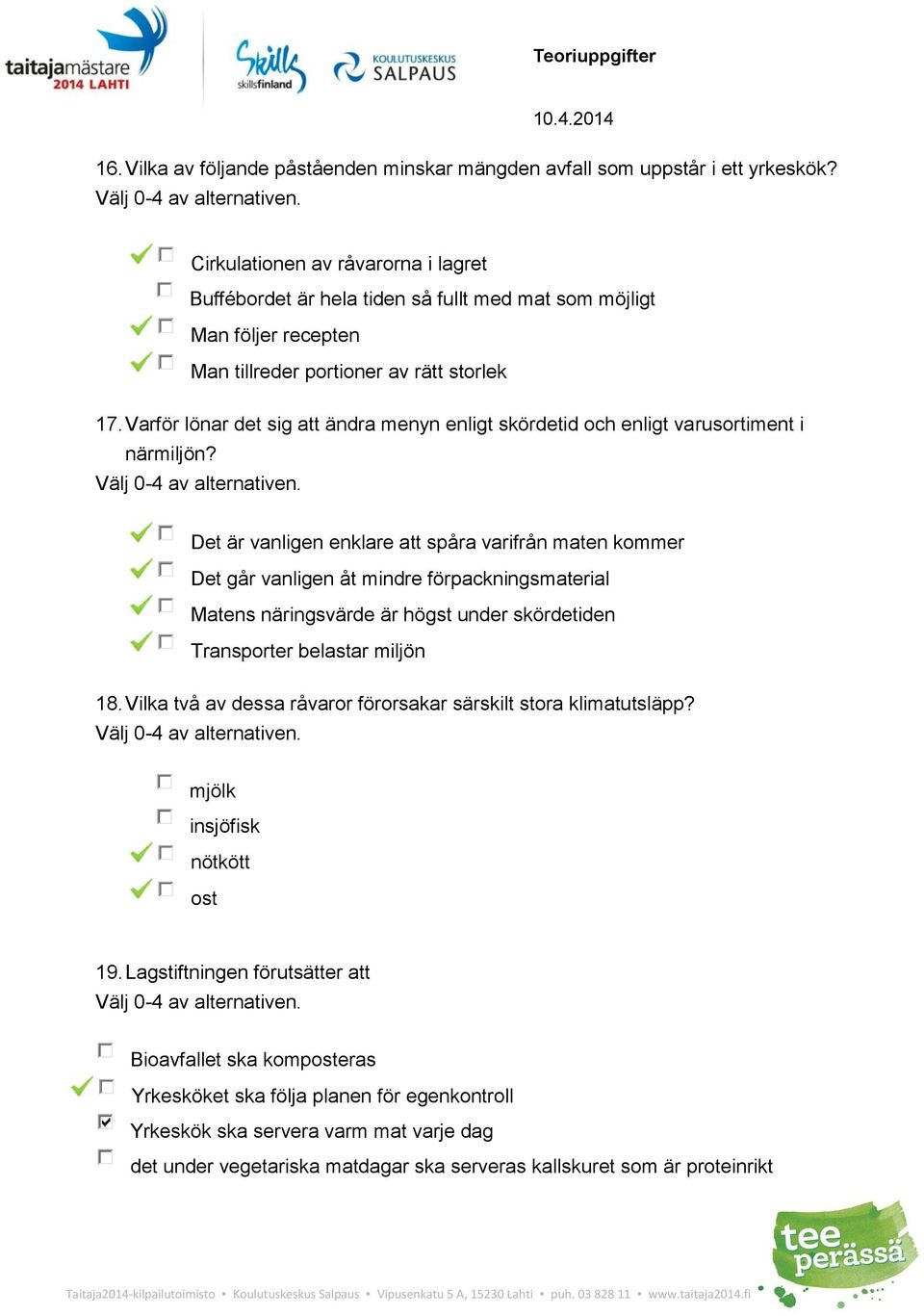 Varför lönar det sig att ändra menyn enligt skördetid och enligt varusortiment i närmiljön?