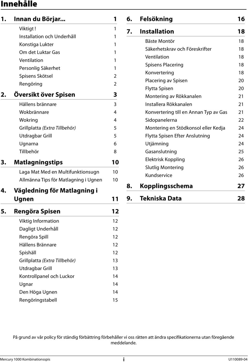 atlagigstips 10 Laga at ed e ultifuktiosug 10 Allmäa Tips för atlagig i Uge 10 4. Vägledig för atlagig i Uge 11 6. Felsökig 16 7.