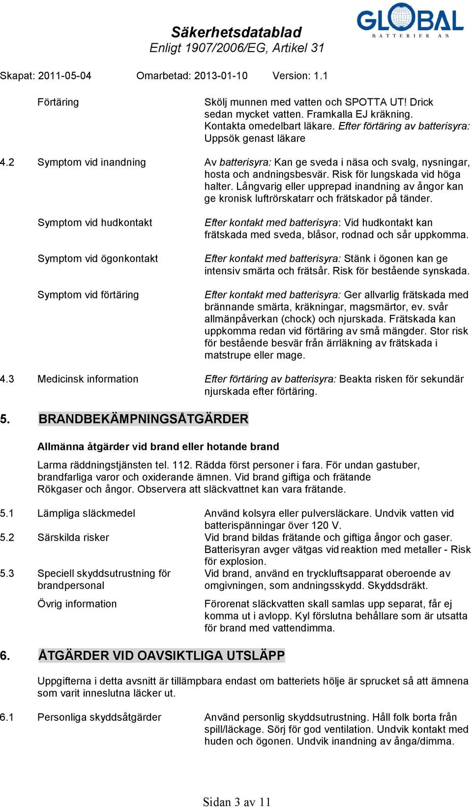 Långvarig eller upprepad inandning av ångor kan ge kronisk luftrörskatarr och frätskador på tänder.