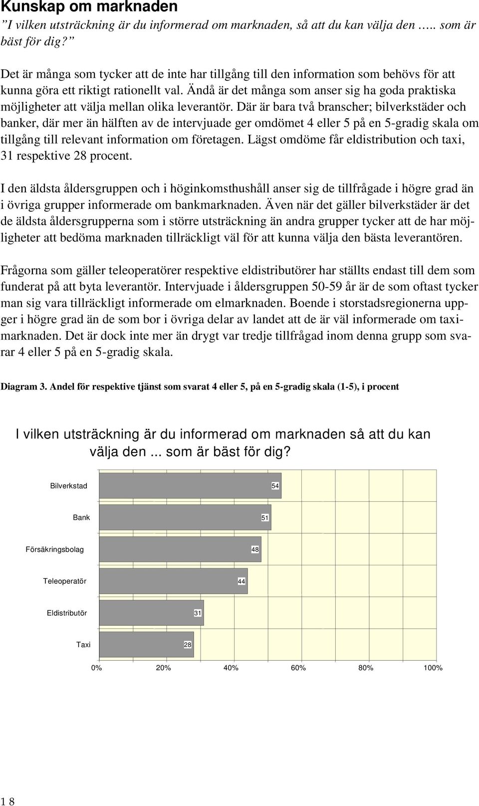 Ändå är det många som anser sig ha goda praktiska möjligheter att välja mellan olika leverantör.