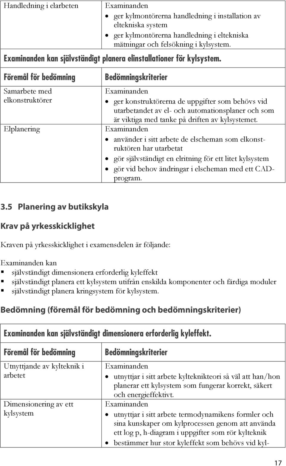 Samarbete med elkonstruktörer Elplanering ger konstruktörerna de uppgifter som behövs vid utarbetandet av el- och automationsplaner och som är viktiga med tanke på driften av kylsystemet.