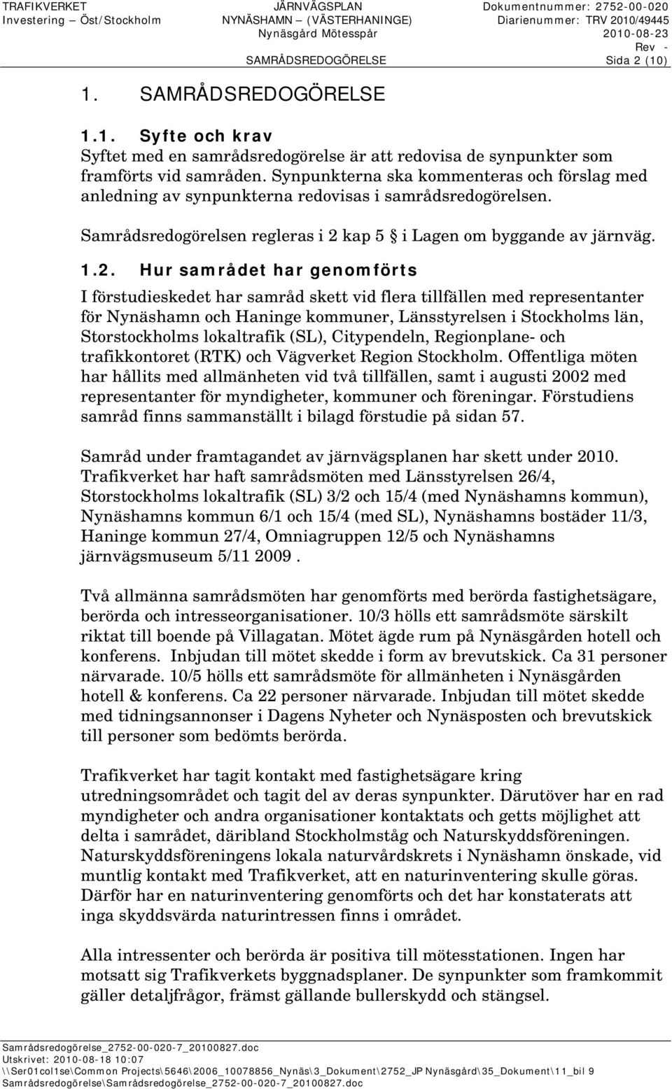 kap 5 i Lagen om byggande av järnväg. 1.2.