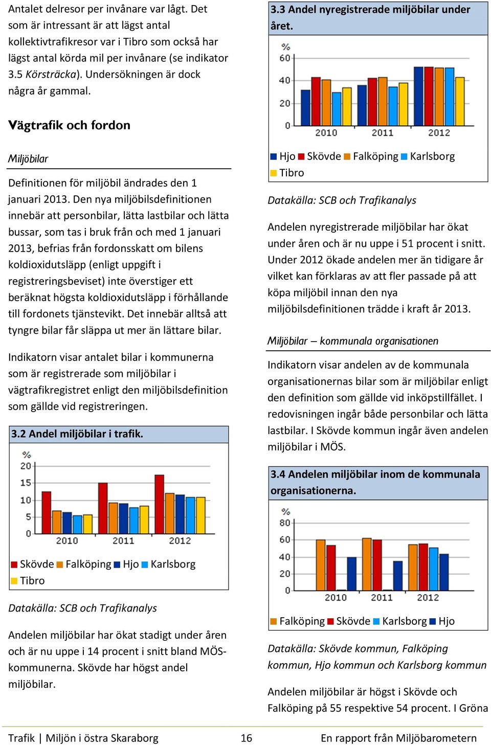 Den nya miljöbilsdefinitionen innebär att personbilar, lätta lastbilar och lätta bussar, som tas i bruk från och med 1 januari 2013, befrias från fordonsskatt om bilens koldioxidutsläpp (enligt